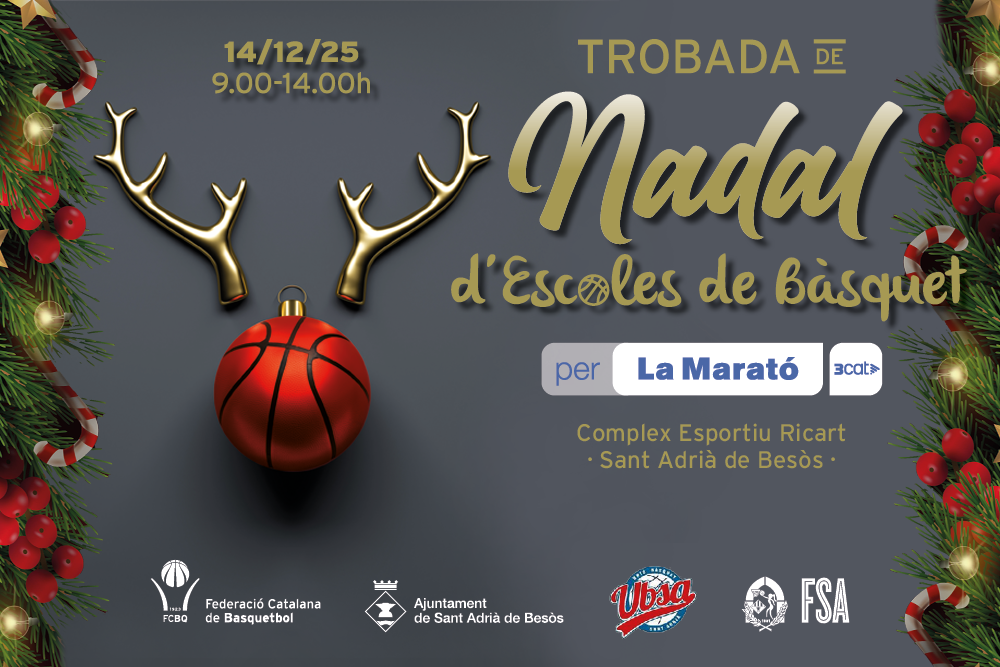 Torna la Trobada de Nadal d'Escoles de Bàsquet de Barcelona a Sant Adrià de Besòs