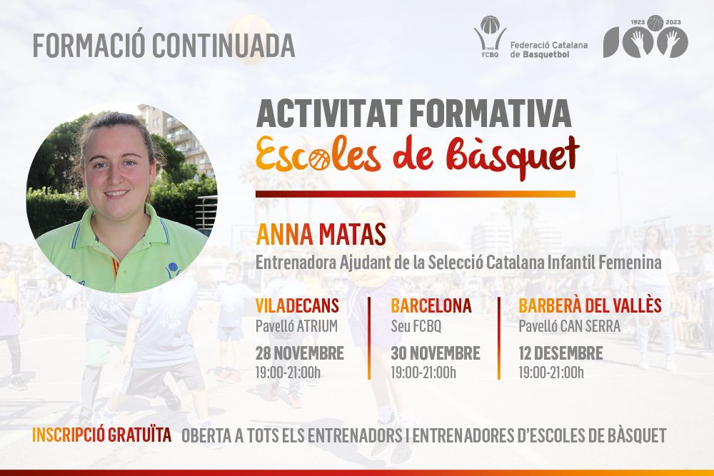 Formació d'entrenadors i entradores d'Escoles de Bàsquet